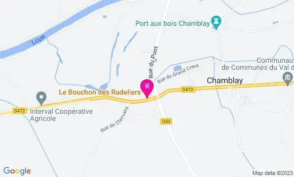 Localisation Restaurant  Le Bouchon des Radeliers