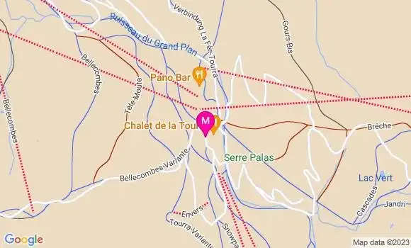 Localisation Restaurant  Chalet de la Toura