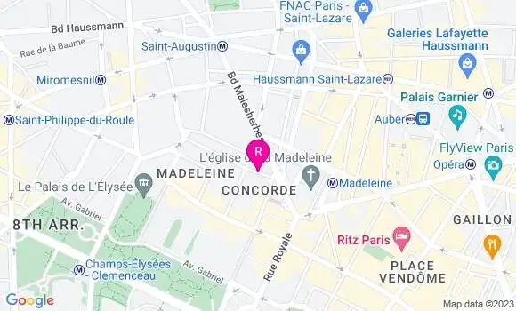Localisation Cafétéria Self Madeleine