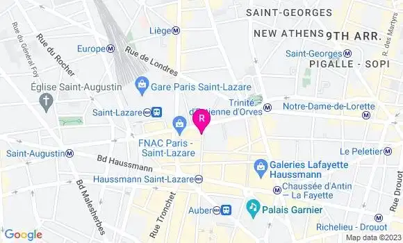 Localisation Restaurant  La Brulerie Caumartin