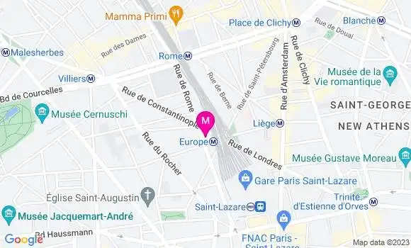 Localisation Restaurant  Le Jardin de Rome
