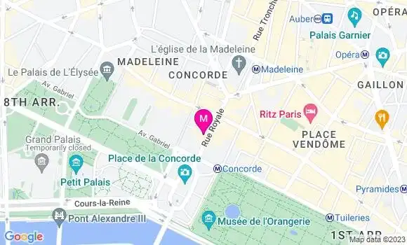Localisation Le Bistrot Royale