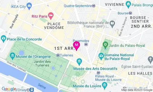 Localisation Restaurant  La Rotonde St Honoré