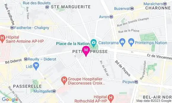 Localisation Restaurant  Le Triomphe