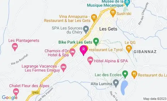 Localisation Restaurant  Chalet le Sabaudia