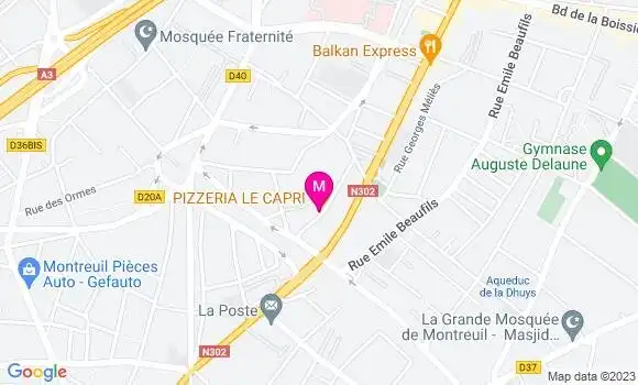 Localisation Pizzeria Le Capri