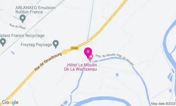 Localisation Restaurant  Au Moulin de la Wantzenau
