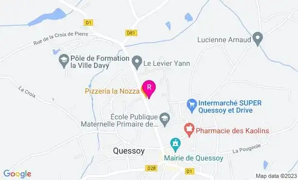 Localisation Pizzeria La Nozza