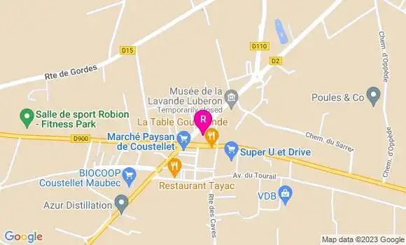 Localisation Pizzeria Le Kub