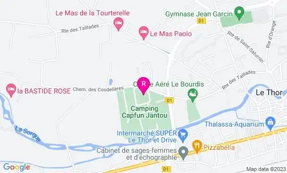 Localisation Restaurant  Camping le Jantou