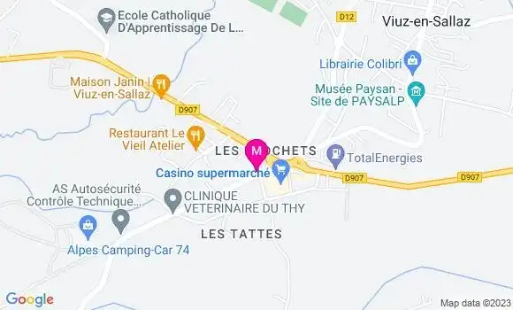 Localisation Restaurant  Les Pieds sous la Table