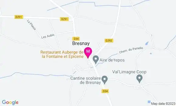 Localisation Auberge de la Fontaine