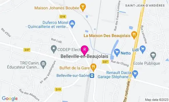 Localisation Restaurant  La Pause Beaujolaise
