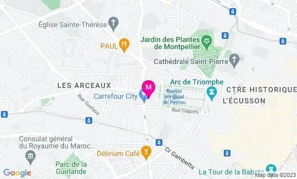 Localisation Restaurant  Le Cinq