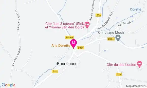 Localisation Restaurant  A la Dorette