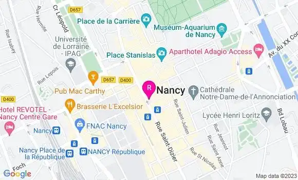 Localisation Restaurant  La Cour des Arts