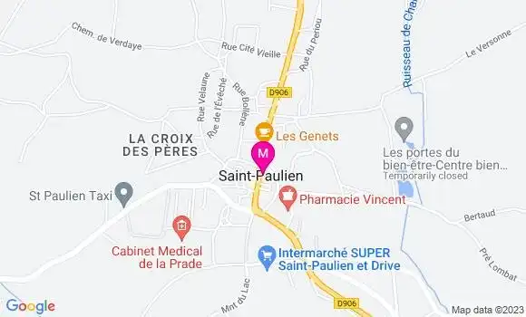 Localisation Restaurant  Le Saint Paulien