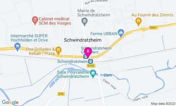 Localisation Pizzeria Le P