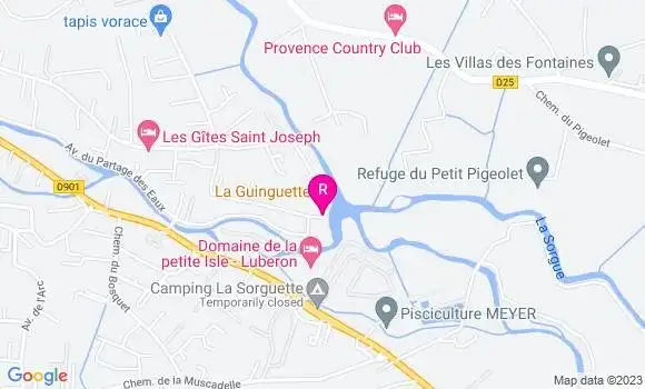 Localisation Restaurant  La Guinguette