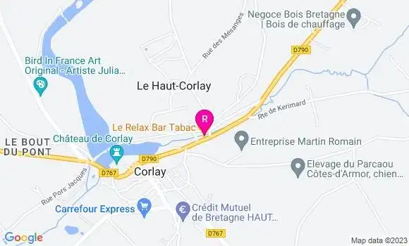 Localisation Restaurant Bar Le Relax