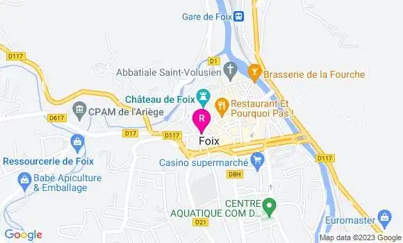 Localisation Restaurant  Les 1001 Nuits