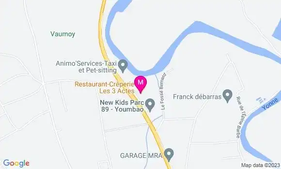 Localisation Crêperie Les 3 Actes