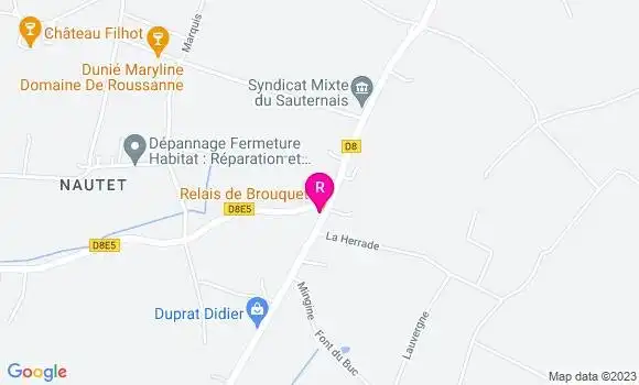 Localisation Restaurant  Relais de Brouquet