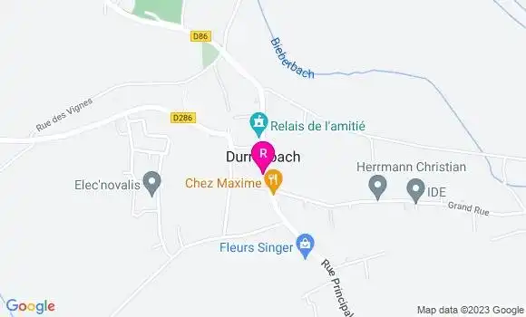 Localisation Restaurant  A la Rose d