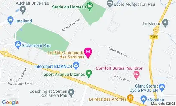 Localisation Restaurant  Chez Paulette