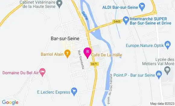 Localisation Café de la Halle