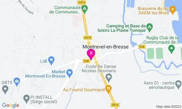 Localisation Pizzeria Le Feu de Bois