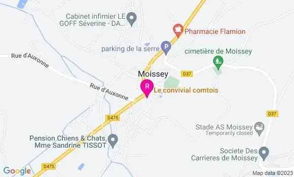 Localisation Restaurant  Le Convivial Comtois