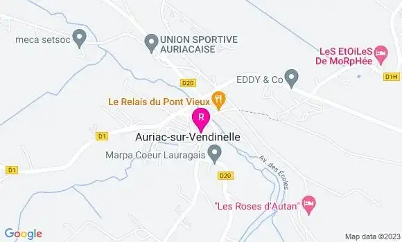 Localisation Auberge de Loubens