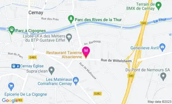 Localisation Taverne Alsacienne