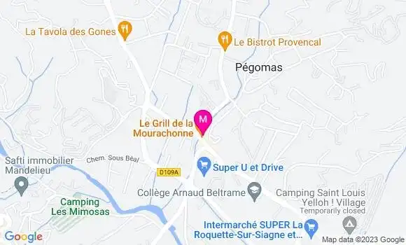 Localisation Restaurant Grill Le Grill de la Mourachonne
