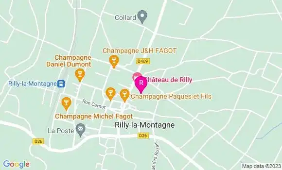 Localisation Restaurant  Château de Rilly