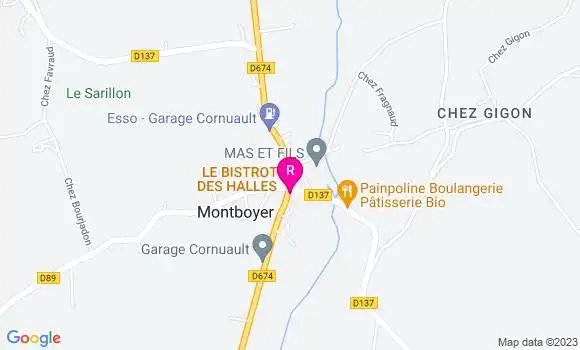 Localisation Le Bistrot des Halles