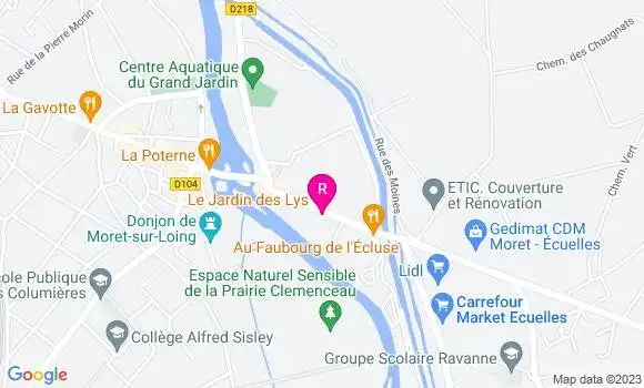 Localisation Restaurant  Le Jardin des Lys