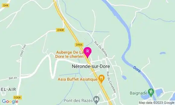 Localisation Auberge de la Dore