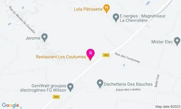 Localisation Restaurant les Coutumes