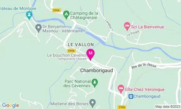 Localisation Restaurant  Le Bouchon Cévenol