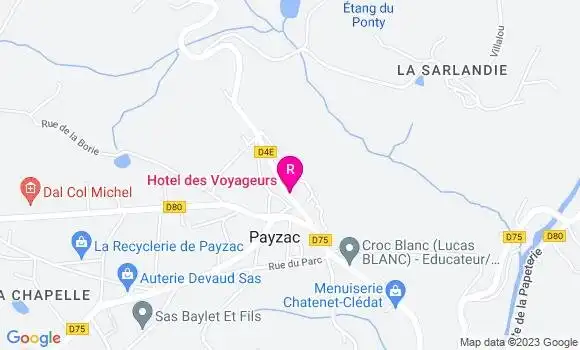 Localisation Restaurant Hôtel Hotel des Voyageurs