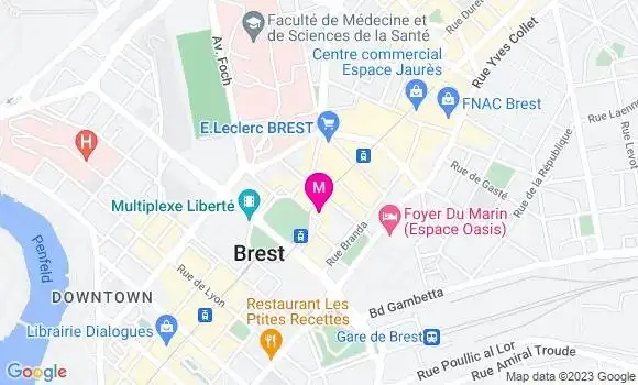Localisation Brasserie Le Bhv