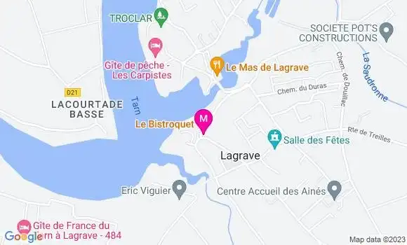 Localisation Bistrot Le Bistroquet