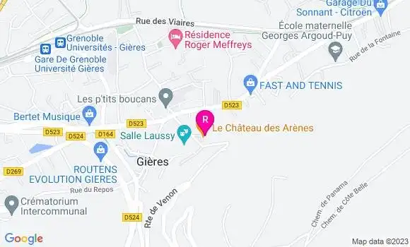 Localisation Restaurant  Le Château des Arènes