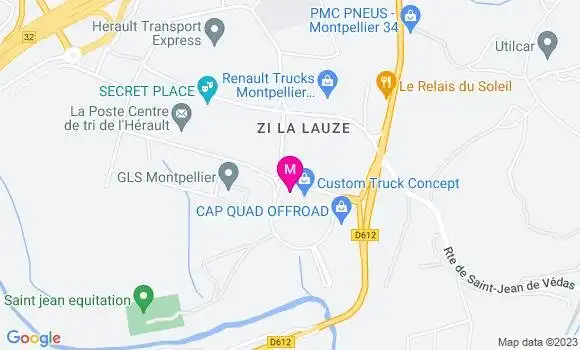 Localisation Restaurant  La Table de la Lauze