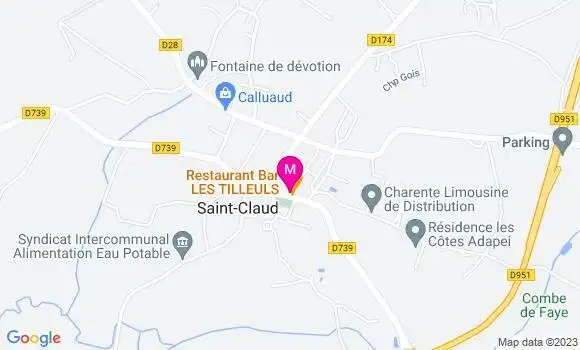 Localisation Restaurant Bar Les Tilleuls