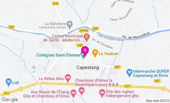Localisation Restaurant  Le Caveau de la Place