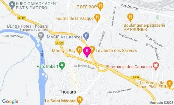 Localisation Restaurant  O Diable Thym