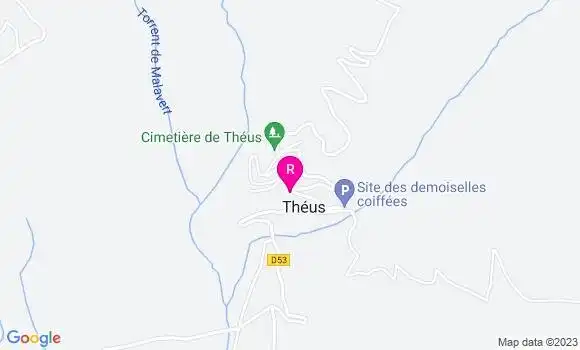 Localisation Restaurant  Le Balcon de Théus